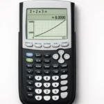 TI 84 calculator showing a calculation result and graph with incorrect settings on the screen