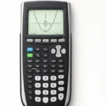 TI 84 calculator showing a parabola graph crossing the x-axis on the screen